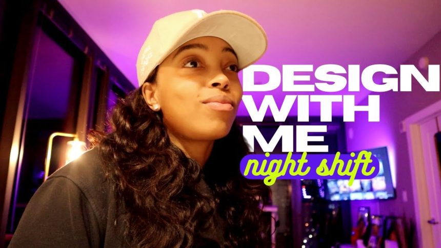 Night Shift as a Graphic Designer | Work Vlog | Design With Me