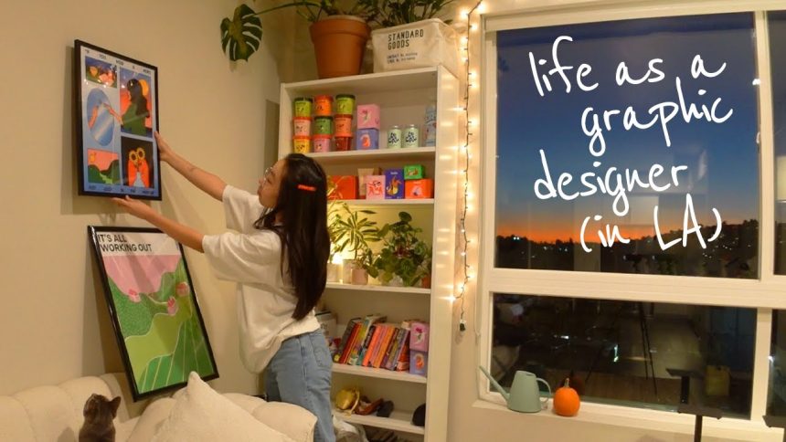 life as a graphic designer in LA | client work, office makeover, unfiltered yapping, sports!