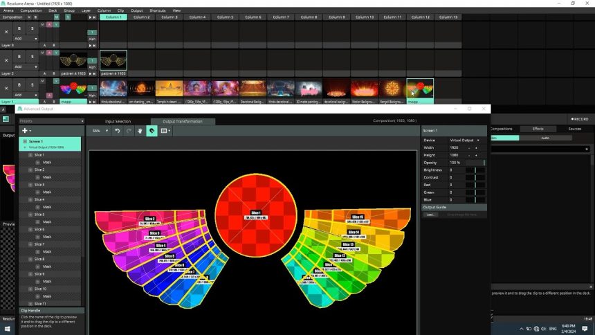 How to mapping slice in Resolume Arena.Vjing.Graphic.Design.Photoshop.chaser effect.animated outline