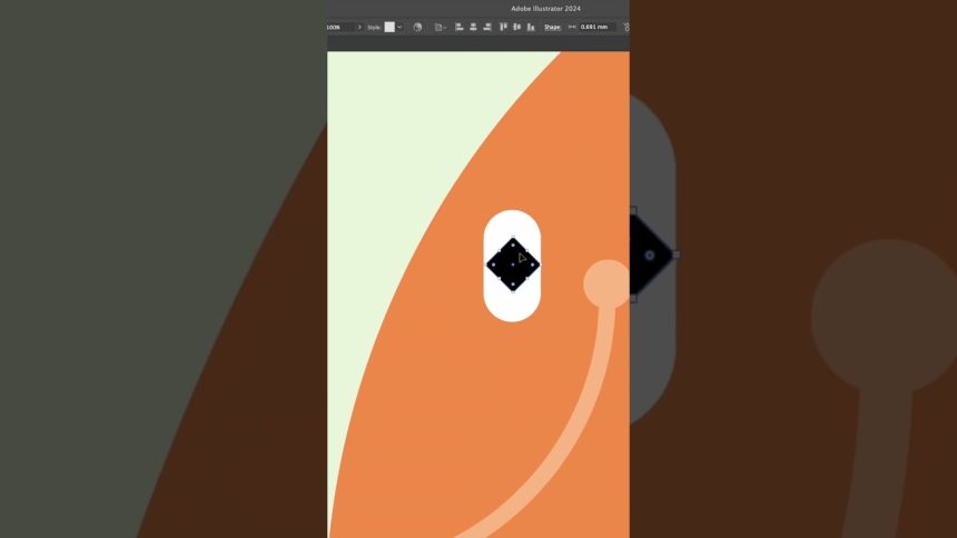 Make a bright lady beetle out of shapes in Illustrator #digitalart #graphicdesign