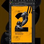 Simple Steps Poster Design with Photoshop #shorts