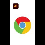 Chrome logo Illustration – Illustrator tips #shorts – Design.lk