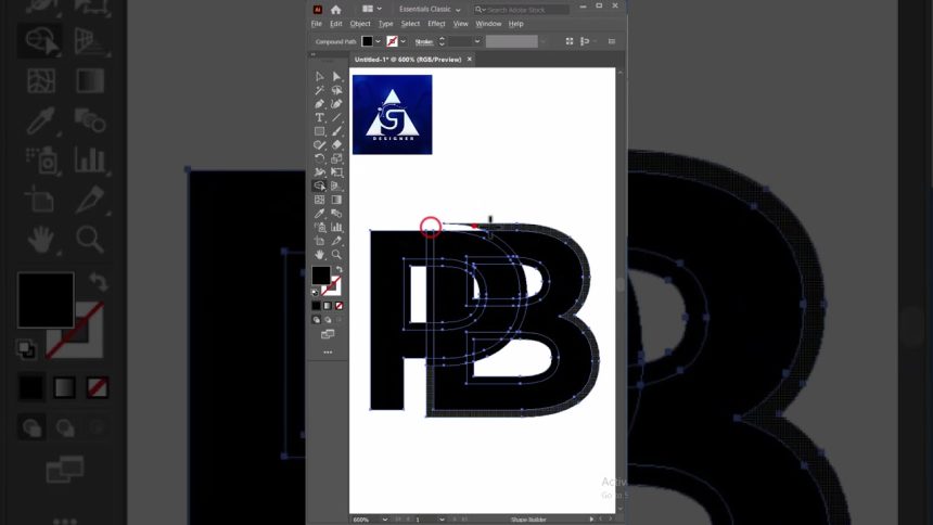 PB LetterMark Logo Design in Adobe Illustrator #Agdesigner #illustrator #graphicdesign