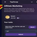 Affiliate Marketing | Tapswap Code | Start Affiliate Marketing TODAY with AI – A Beginner’s Guide