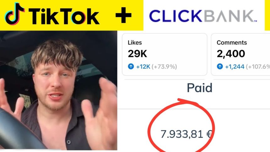 How I Made $8350 in 5 Days With TikTok Affiliate Marketing | Clickbank