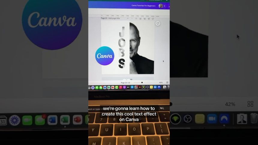 Canva Design Hacks – How To Create A Text Mask Effect : Canva Clipping Mask Tutorial #shorts