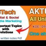 most important topics of digital and social media marketing #DSMM#btech#aktu@5mininsights