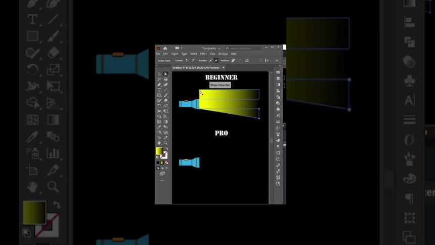 Difference between beginner and pro graphic designer #adobeillustrator #graphicdesign