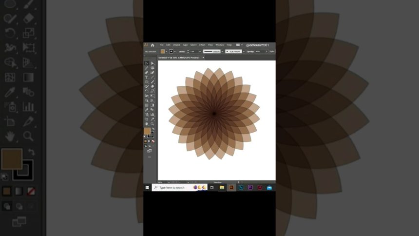 Quick flower design | adobe illustrator #illustratortutorial #illustrator