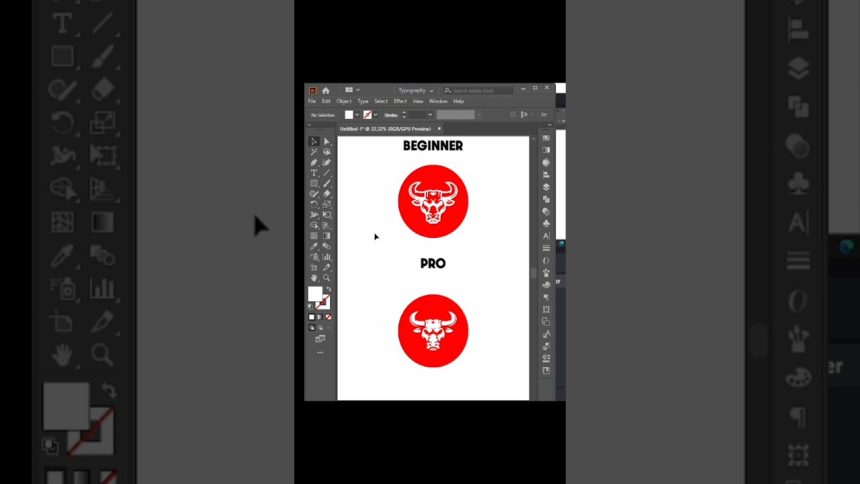 Difference between beginner and pro graphic designer #adobeillustrator #graphicdesign
