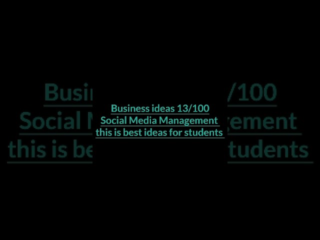 Business ideas 13/30 Social Media Marketing this is the best ideas for school students #business