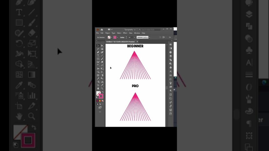 Difference between beginner and pro graphic designer #adobeillustrator #graphicdesign