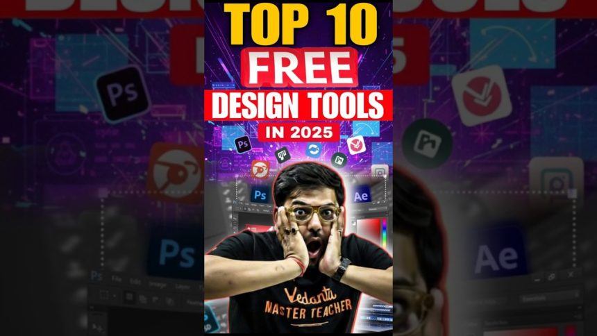 Top 10 FREE Design Tools in 2025🎨#skills #upskill #design #graphicdesign #thumbnail #canva #3ddesign