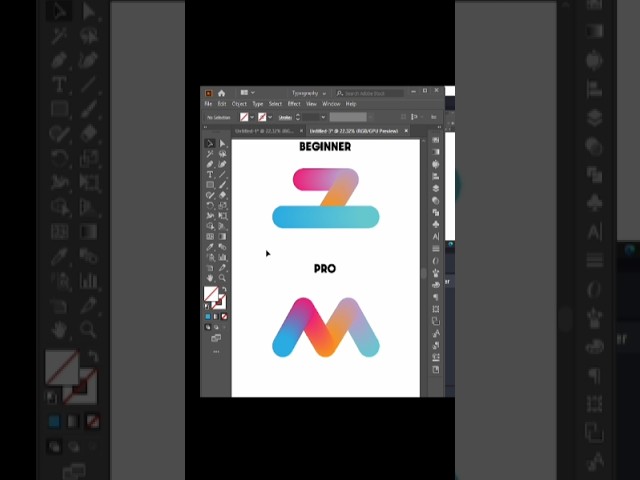 Difference between beginner and pro graphic designer #adobeillustrator #graphicdesign