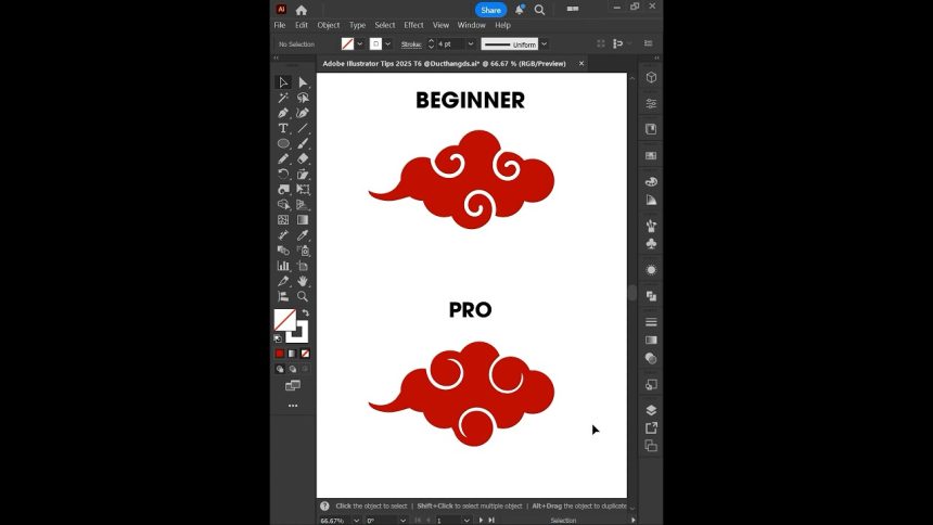 Adobe Illustrator Tips 2025 – How to draw Cloud Pattern in Japanese Style like a PRO