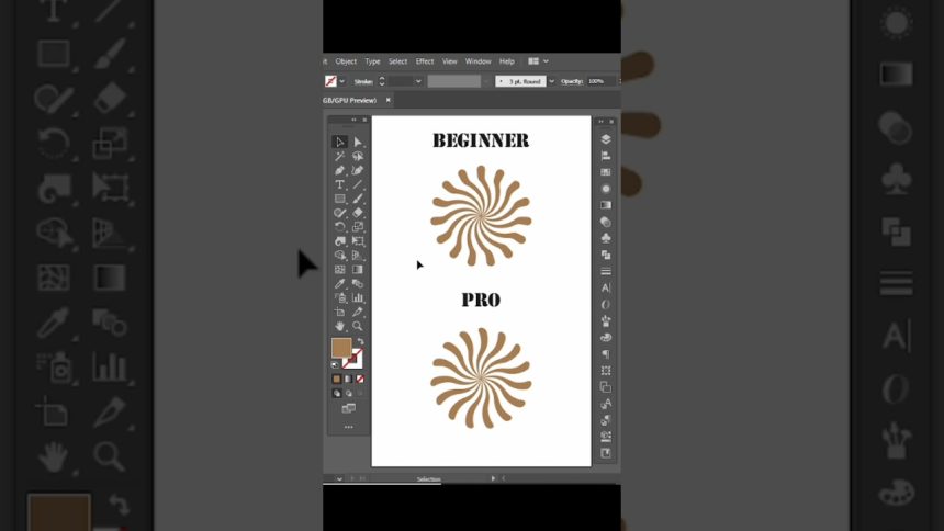 Difference between beginner and pro graphic designer #adobeillustrator #graphicdesign