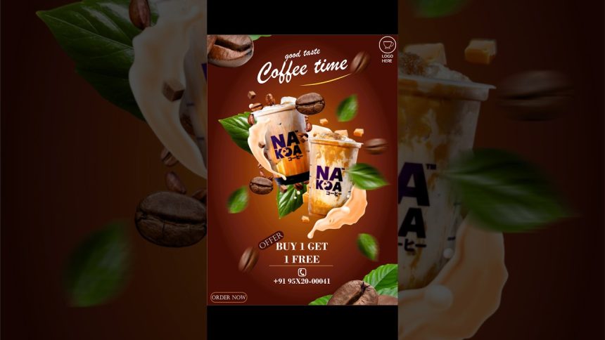 Social media post design in coreldraw 2024 | coreldraw poster design