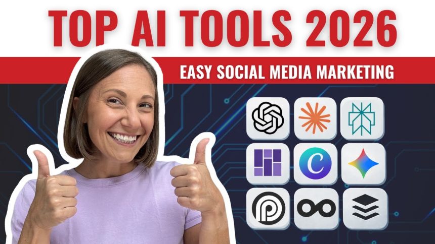 Best AI Tools for Social Media Marketing in 2026 (Beginner-Friendly AI Tools)